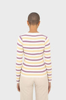 Ivory purple and yellow multistripe knit top_10