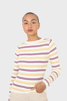 Ivory purple and yellow multistripe knit top_8