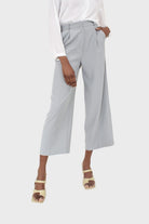 Mint green smart wide leg trousers_1