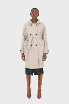 Oatmeal double breasted long coat_1