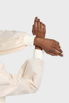 Cream balloon sleeve crop sweatshirt_5