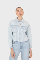 Blue cut hem crop denim jacket_2