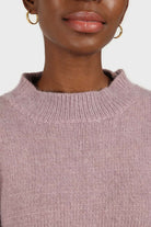 Lilac mock neck open back angora jumper_6