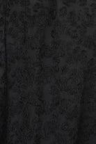 Black textured floral sheer midi skirt_3