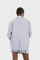 Powder blue contrast button oversized blazer_2
