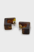 Tortoise shell thick square hoop earrings_1