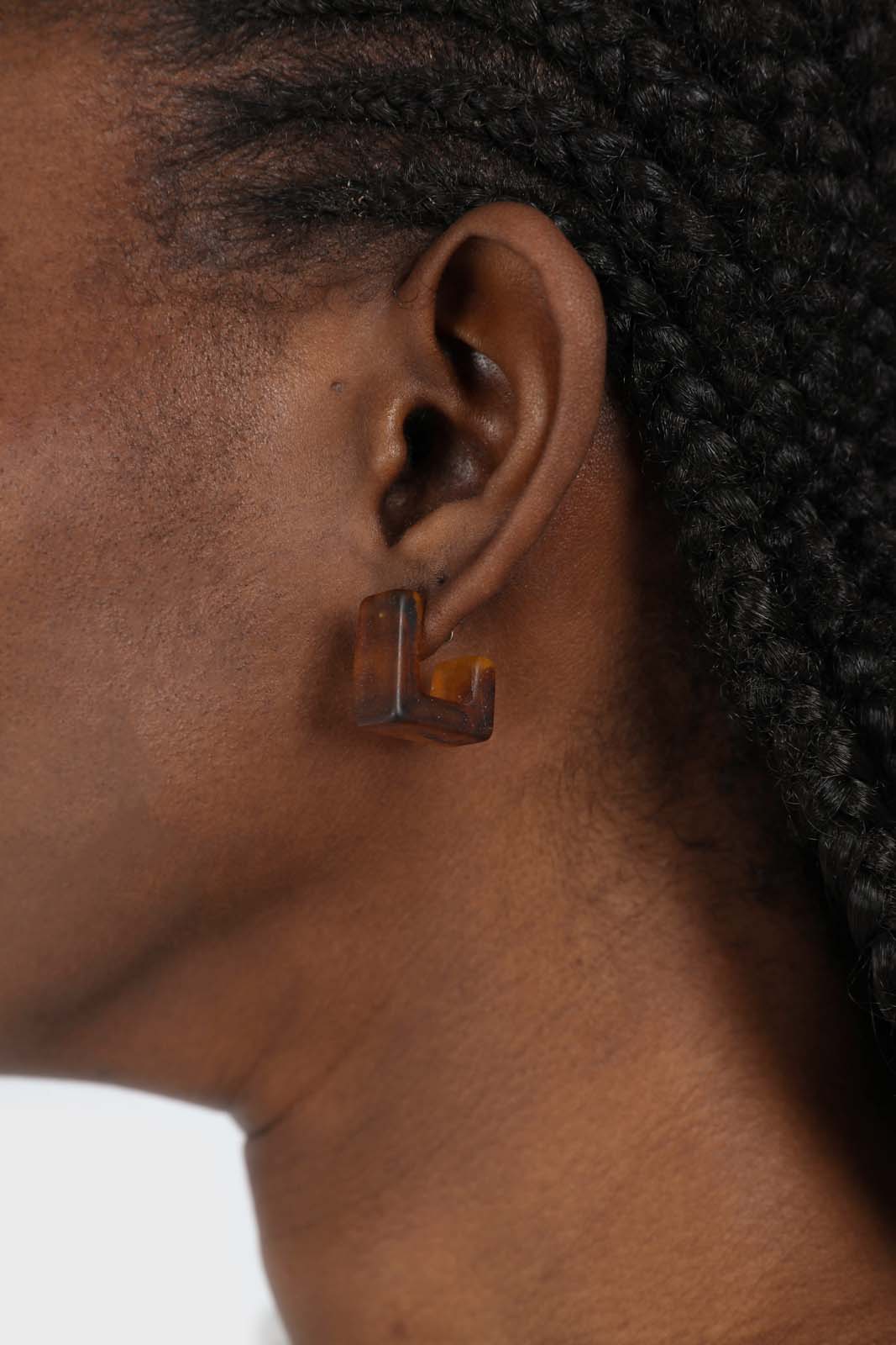 Tortoise shell thick square hoop earrings_2