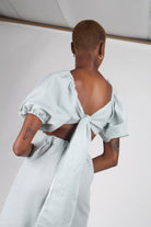 Khaki gingham off shoulder wrap top - set_10