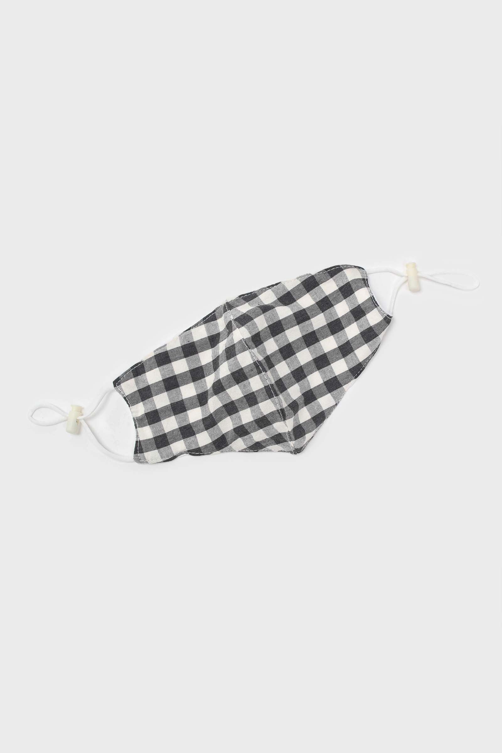 Black gingham face mask_2