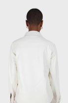 Bone white vegan leather shirt_2