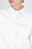 Bone white vegan leather shirt_9