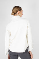 Bone white vegan leather shirt_10