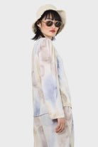 Beige and blue tie dye long sleeved top_3