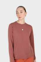 Rust high neck perfect long sleeved tee_1