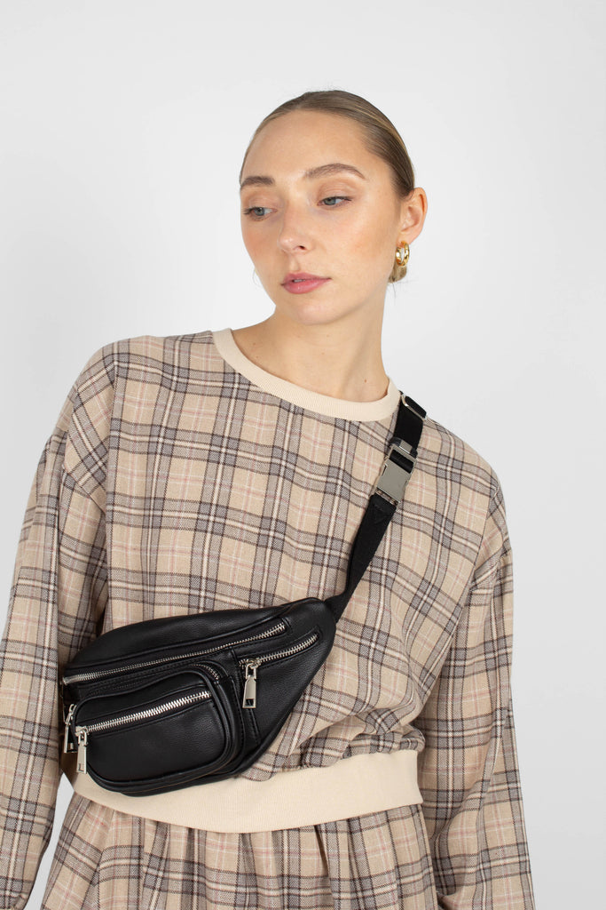 Beige and brown checked sweatshirt_4