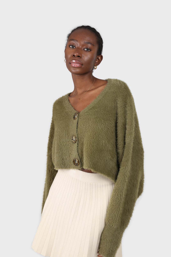 Ivory pleated knit mini skirt_3