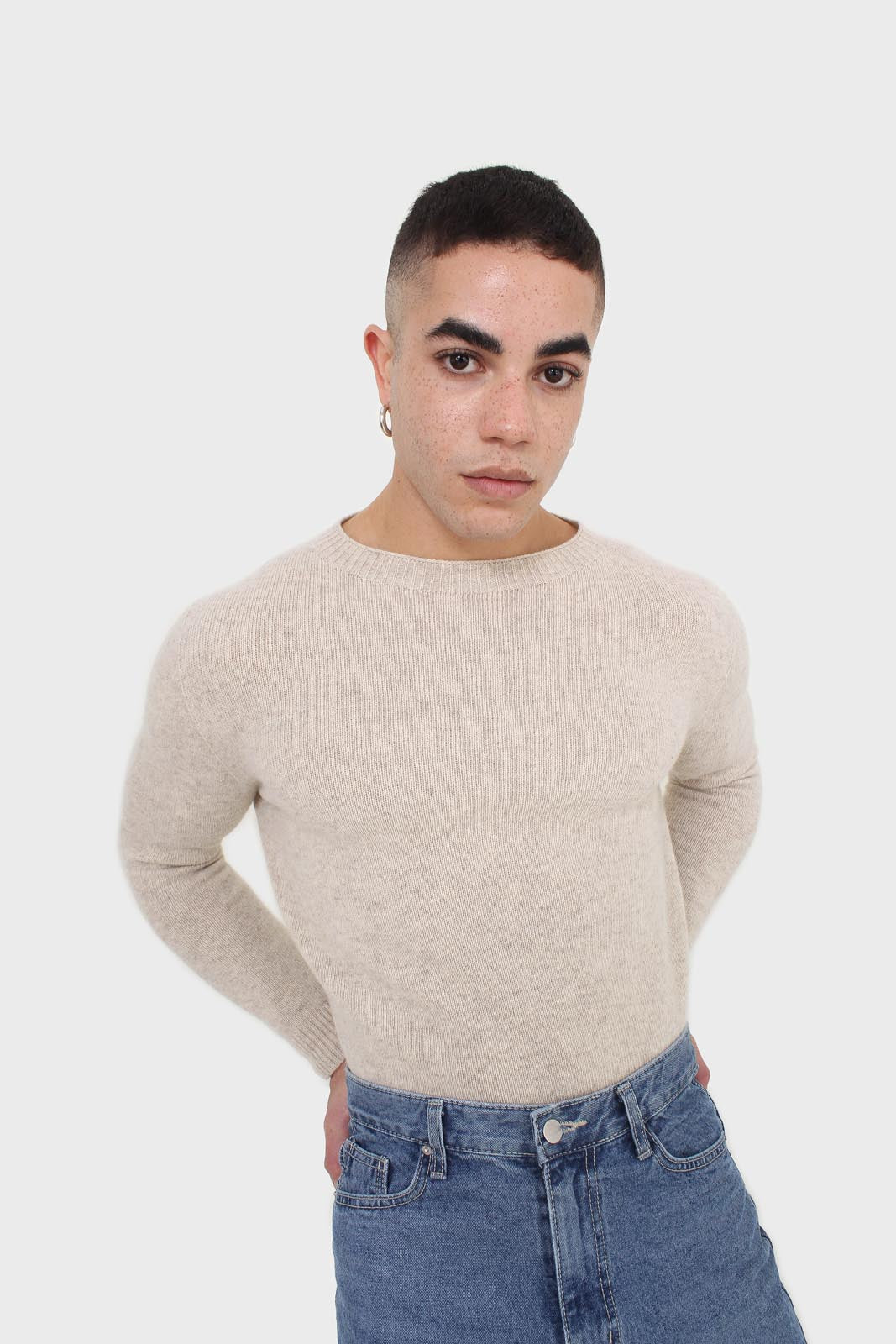 Ivory cashmere wool blend knit top_4