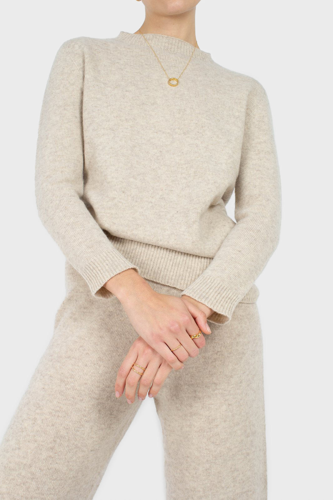 Ivory cashmere wool blend knit top_5