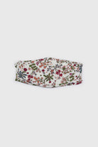 White and red multi floral pure cotton face mask_2