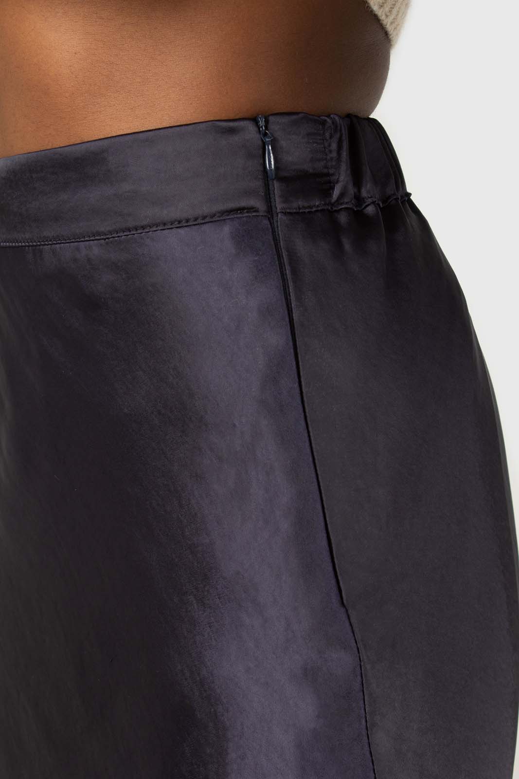 Navy satin midi skirt_6