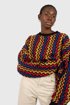Bold red orange and blue zig-zag jumper_3