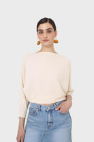 Ivory horizontal rib wide fit jumper_4
