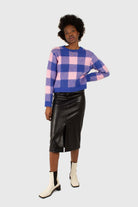 Bright blue and pink block plaid jumper_2