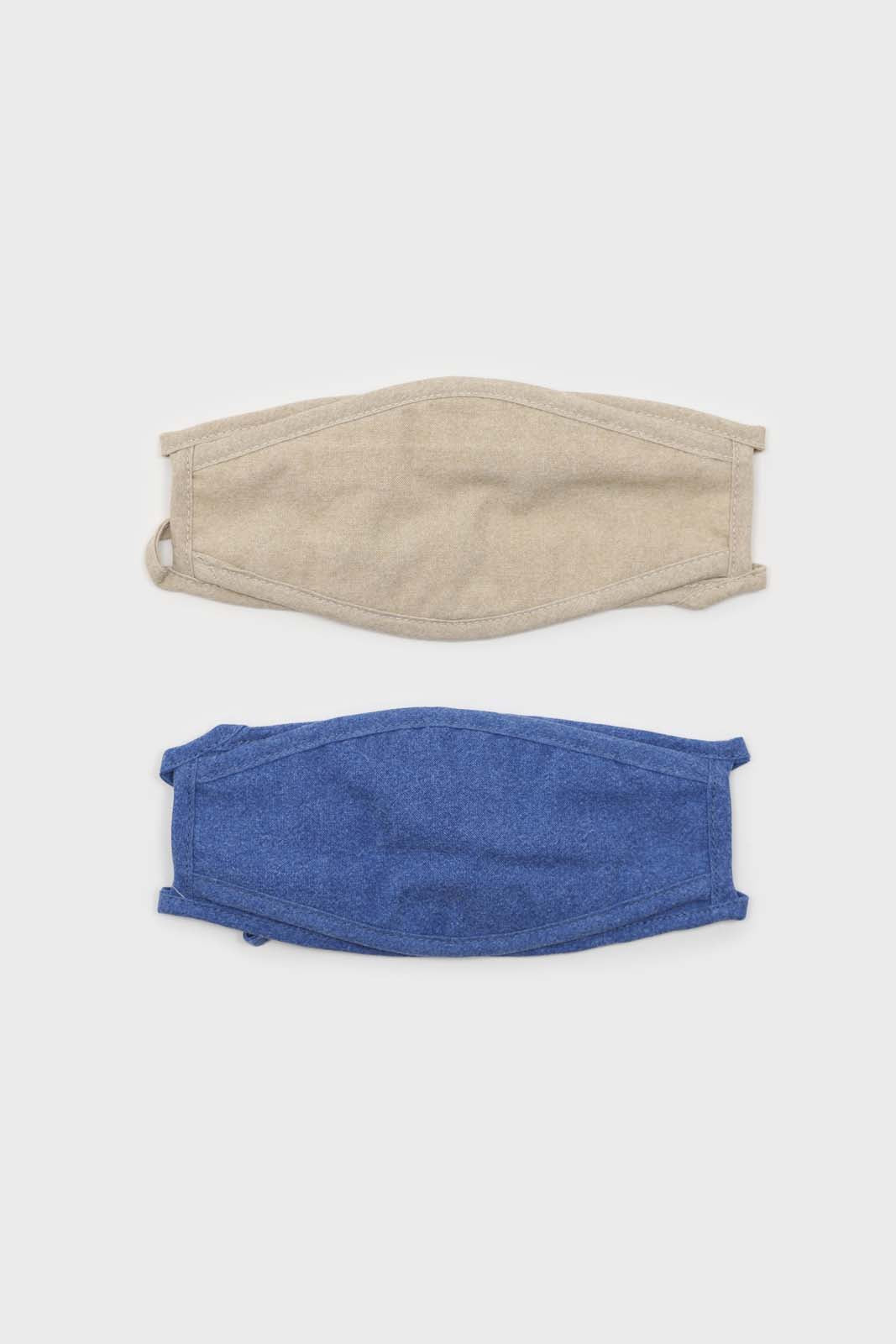 Beige washed cotton face mask_3