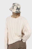 Ivory and black tie dye bucket hat_4