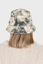 Ivory and black tie dye bucket hat_2
