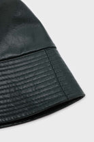 Green vegan leather bucket hat_8