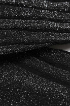 Black contrast metallic ribbed socks_2