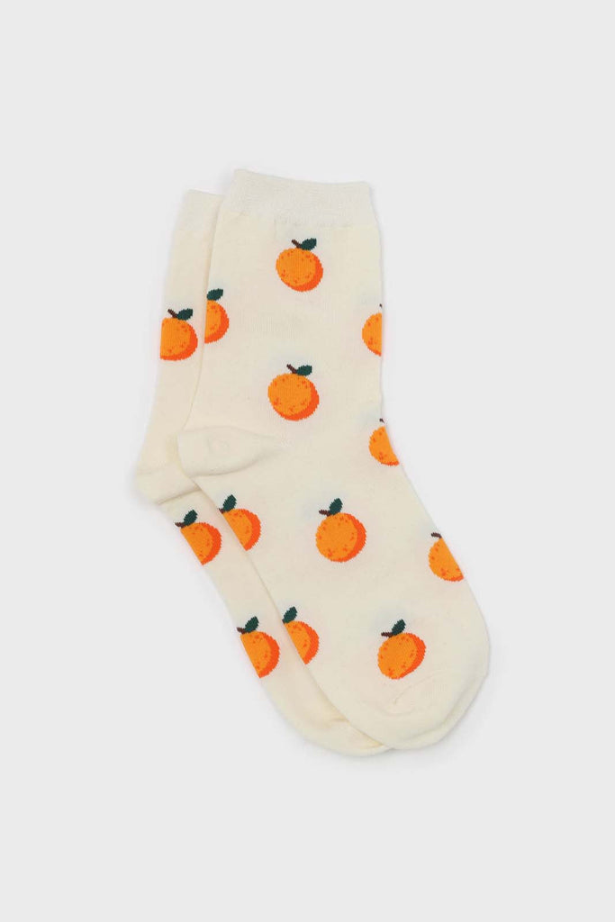 White juicy orange socks_3