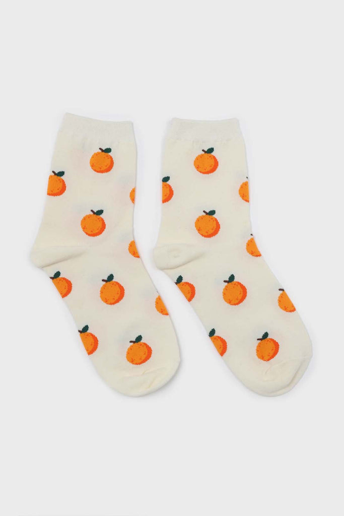 White juicy orange socks_4