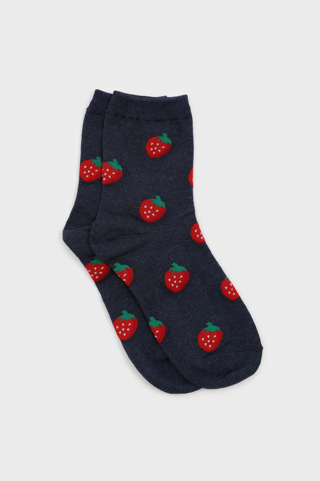 Dark blue strawberry socks_1