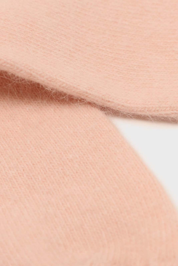 Pale pink angora smooth socks_2