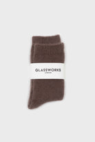 Deep brown angora smooth socks_3