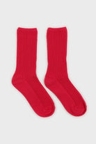 Hot pink long ribbed socks_4