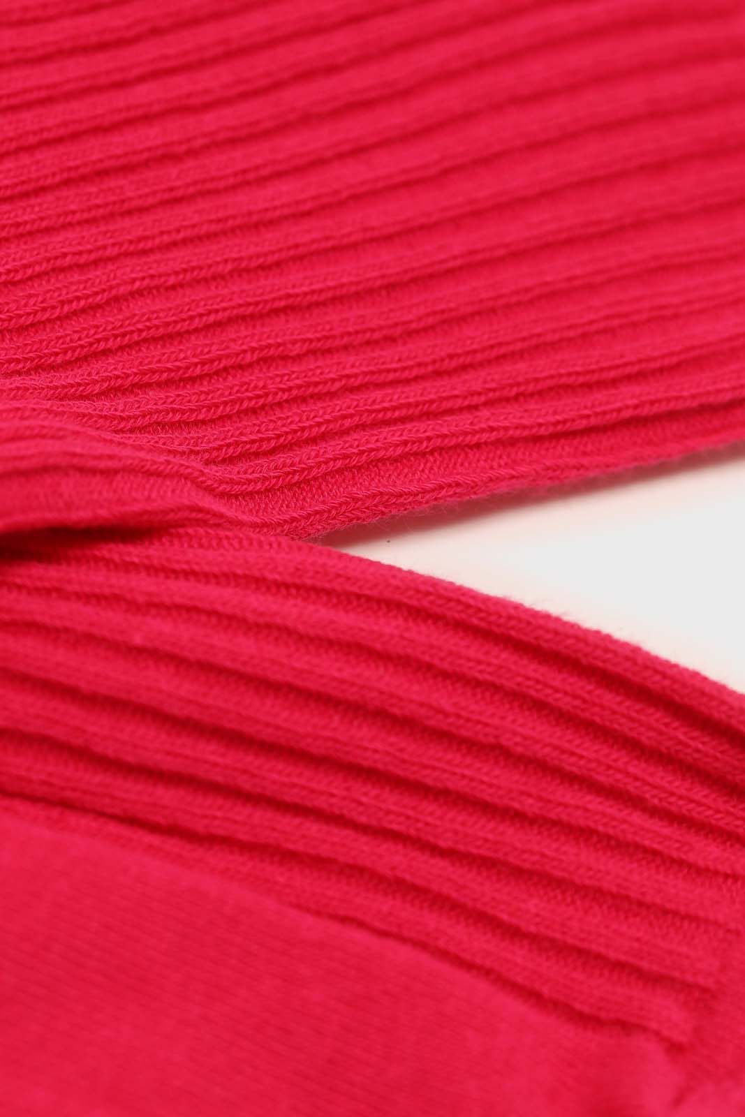 Hot pink long ribbed socks_2