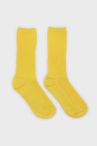 Bright yellow long ribbed socks_4