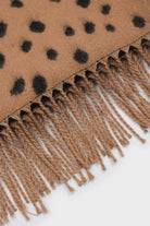 Camel and black leopard intarsia scarf_4