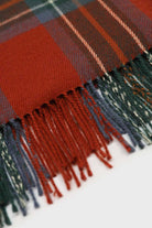 Deep orange bold plaid scarf_4