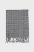 Pale grey and white smart checked scarf_1