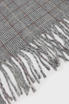 Pale grey and white smart checked scarf_5