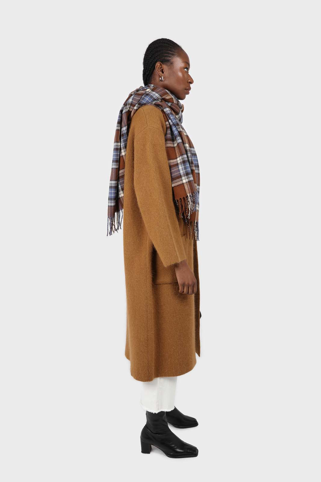 Camel thick angora sweater coat_3