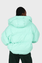 Mint green hooded thick puffer jacket_7