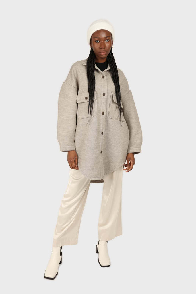 Beige wool blend oversized shirt jacket_2
