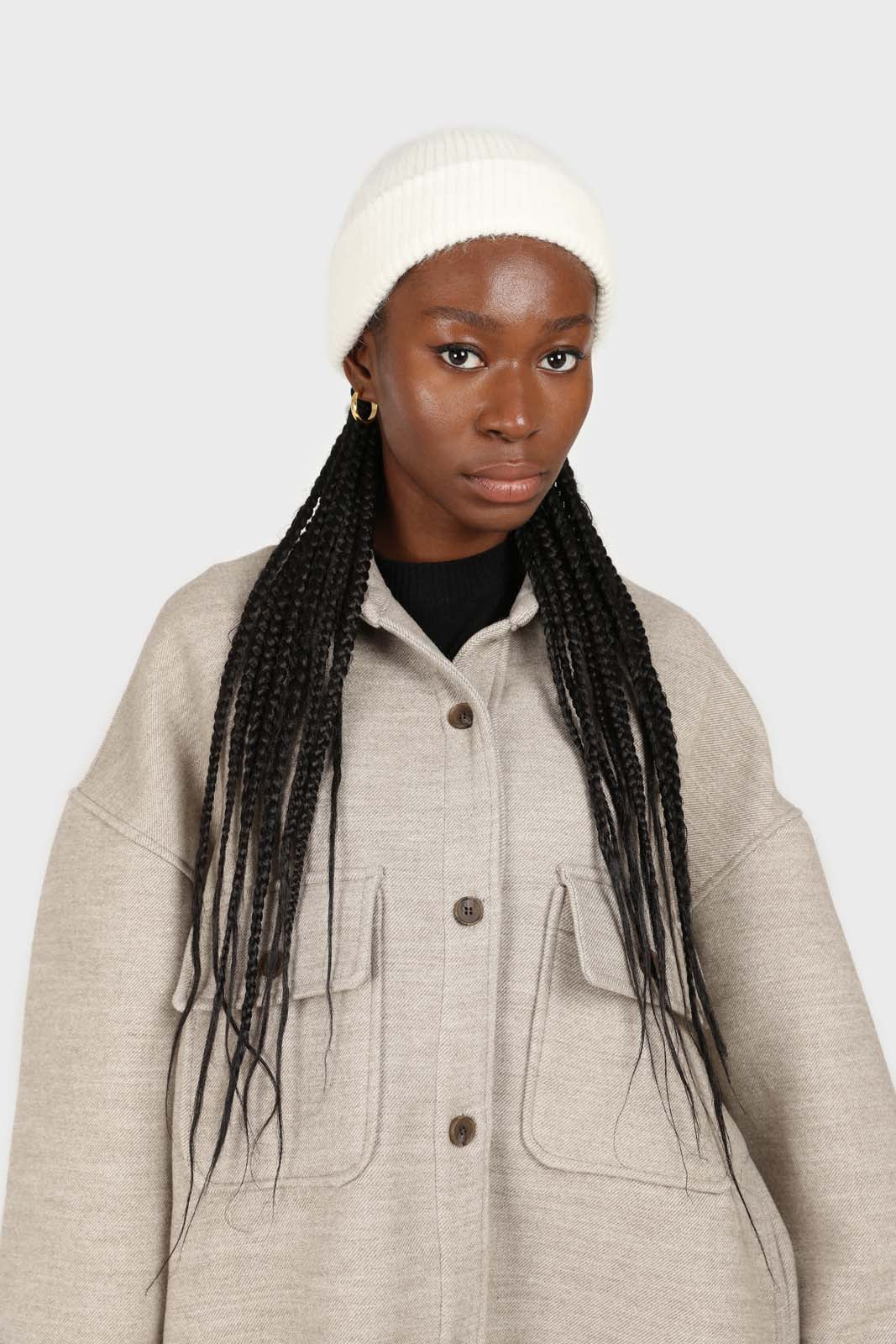 Beige wool blend oversized shirt jacket_4