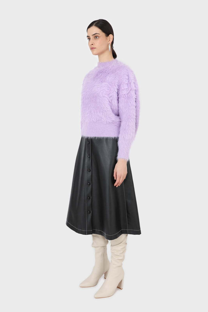 Violet ultra fuzzy puff sleeved jumper_3