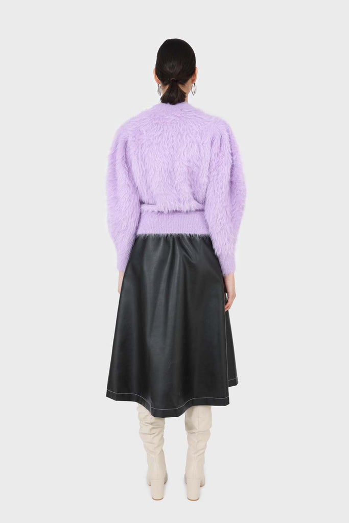 Violet ultra fuzzy puff sleeved jumper_4